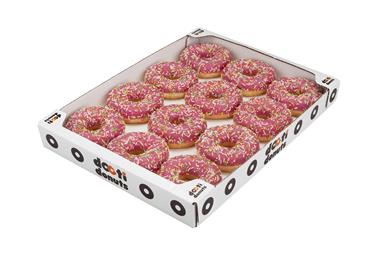 Donut z nadzieniem truskawkowym (op. 12szt.) - Stokson